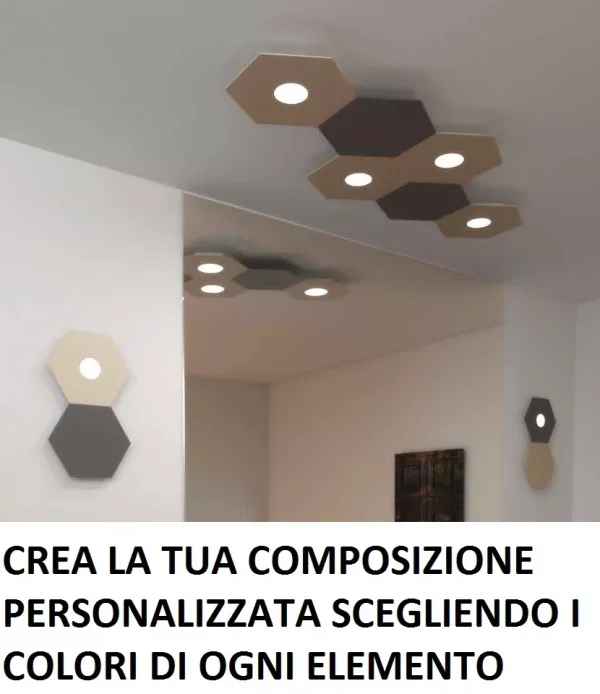 Applique componibile Exagon di Top Light